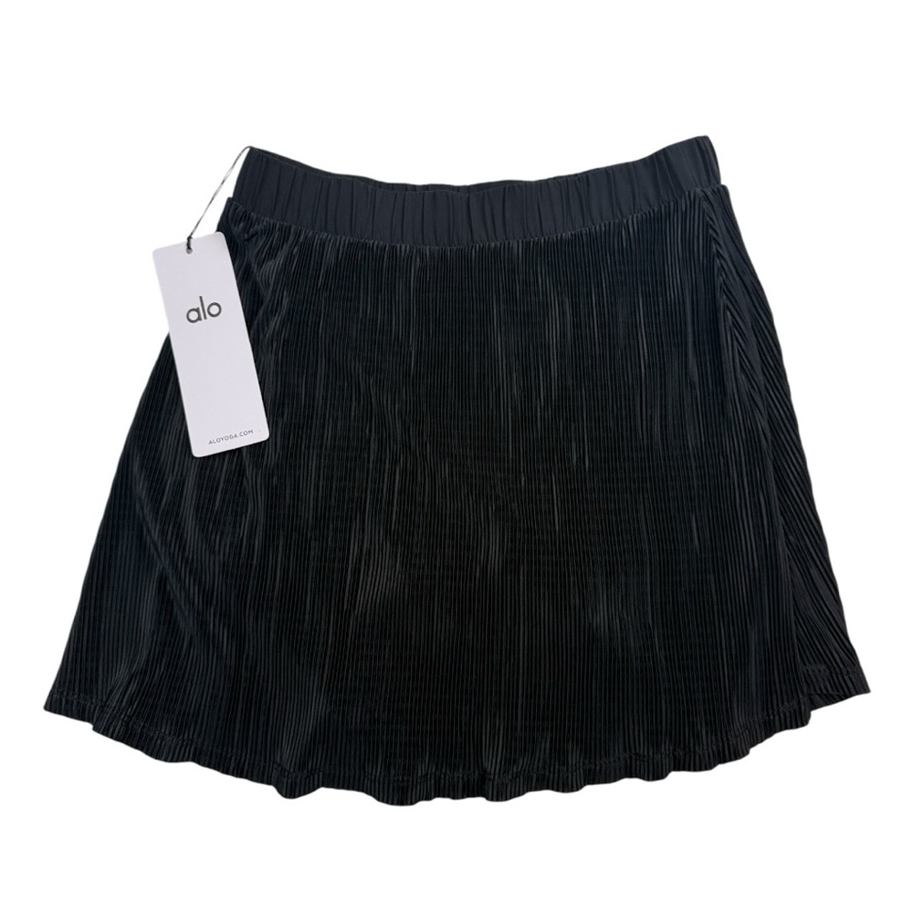 NWT ✨ Alo Yoga Micro Plisse Tennis Skirt Black Size X-Small - Picture 8 of 14